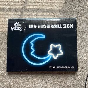 Star and Moon Neon Wall Sign